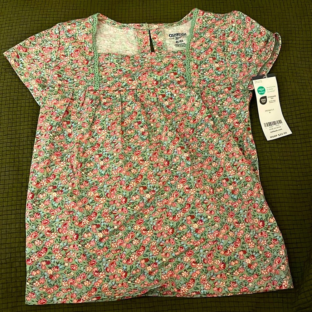NWT. Carter’s 4T floral shirt. Never worn!
